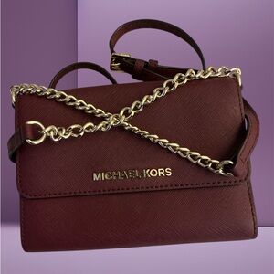 Michael Kors Burgundy Crossbody Bag